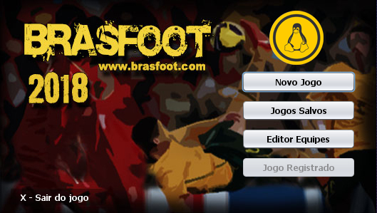 Brasfoot 2018 for Linux 0.0.1, brasfoot para linux, brasfoot pinguim, linux 0.0.1, atualização, registro, skins