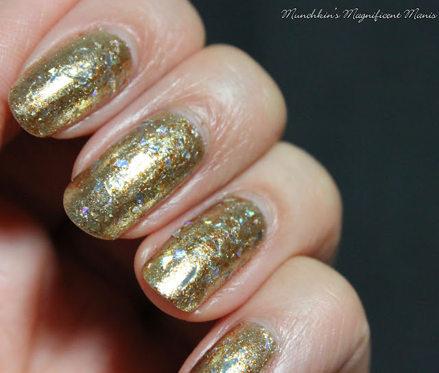 Zoya Kaede (glitter topper) over Ziv