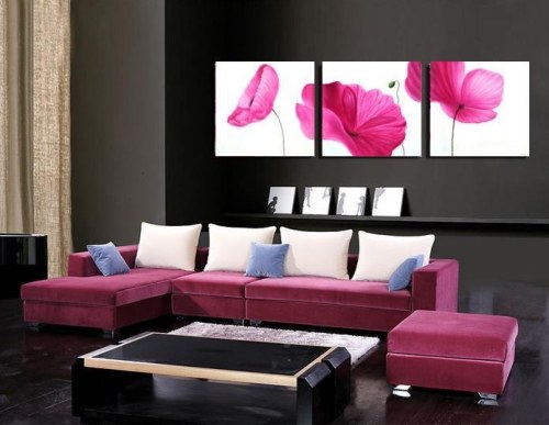 Cách treo tranh phòng khách - tranh có gam màu phù hợp với nội thất