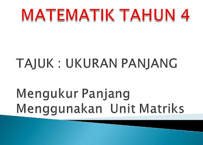 Soalan Matematik Tahun 4 Ukuran Panjang - Terengganu y