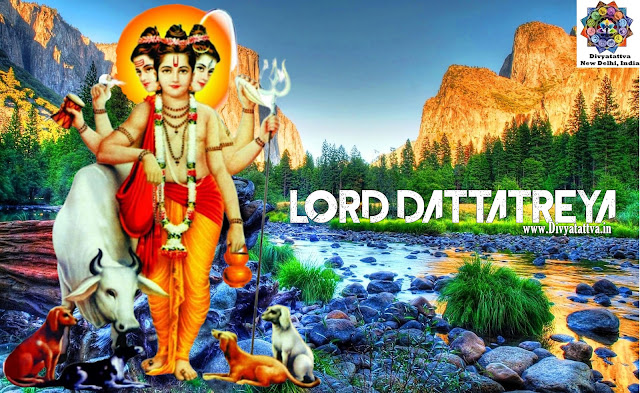 Hindu god Guru Dattatreya ,Wallpaper, images, photos for your deskop computer in HD Full size