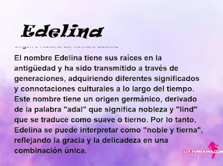 significado del nombre Edelina