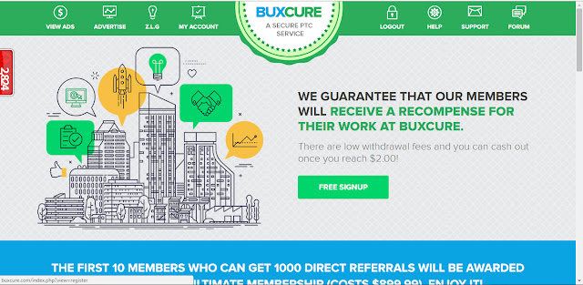 Buxcure - Cara Daftar PTC Terbaru