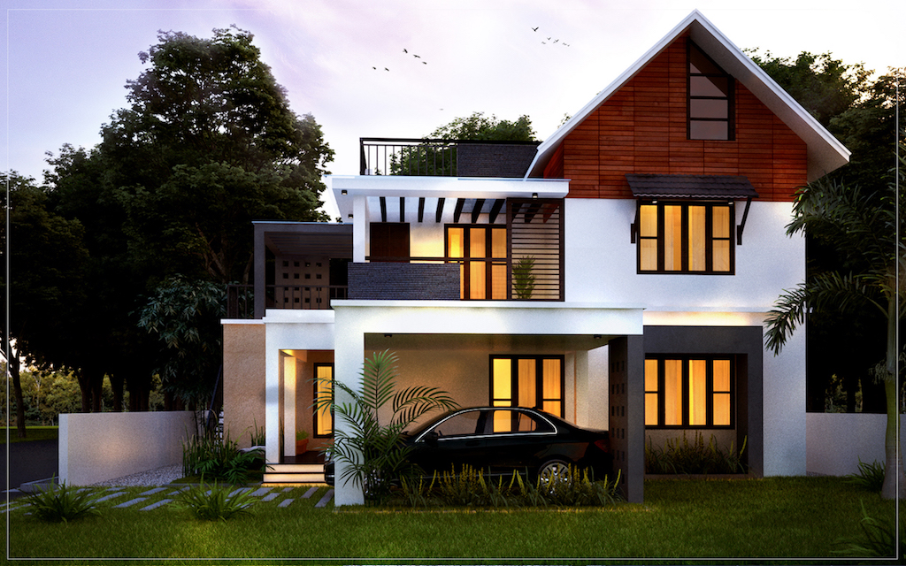  4  bedroom  house  plans  Kerala  style architect