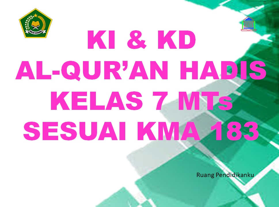 KI dan KD Al-Quran Hadis Kelas 7 MTs