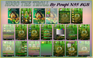 Nokia Symbian s60 v3 theme Hugo The Troll by Poupi