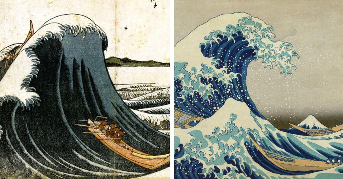 Older Versions Of Hokusai’s ‘Great Wave’ Depict Its Incredible Evolution Over Time