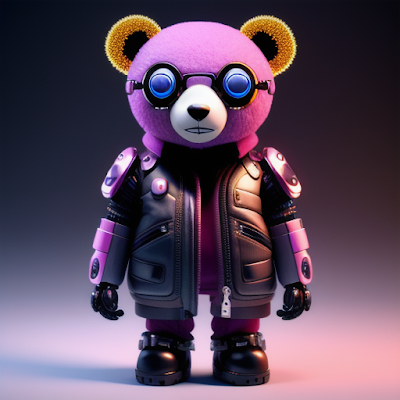 Cute Cyberpunk Bear (8)