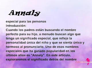 significado del nombre Annaly