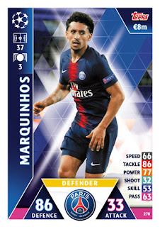 Match Attax UEFA Champions League 2018 2019 Paris Saint-Germain Set