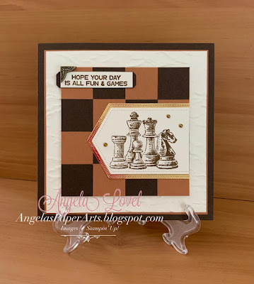 Angela Lovel, Angela's PaperArts: Stampin' Up! Game On card