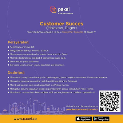 LOWONGAN KERJA CUSTOMER SUCCES PAXEL