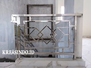 Railing Tangga Stainless terpasang di Rumah Bpk Triyanto Perum Ciomas Hills Bogor