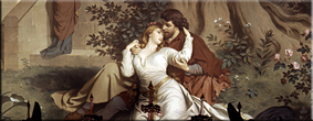Tristán e Isolda. Pintura mural en el Dormitorio, August Spiess, 1881