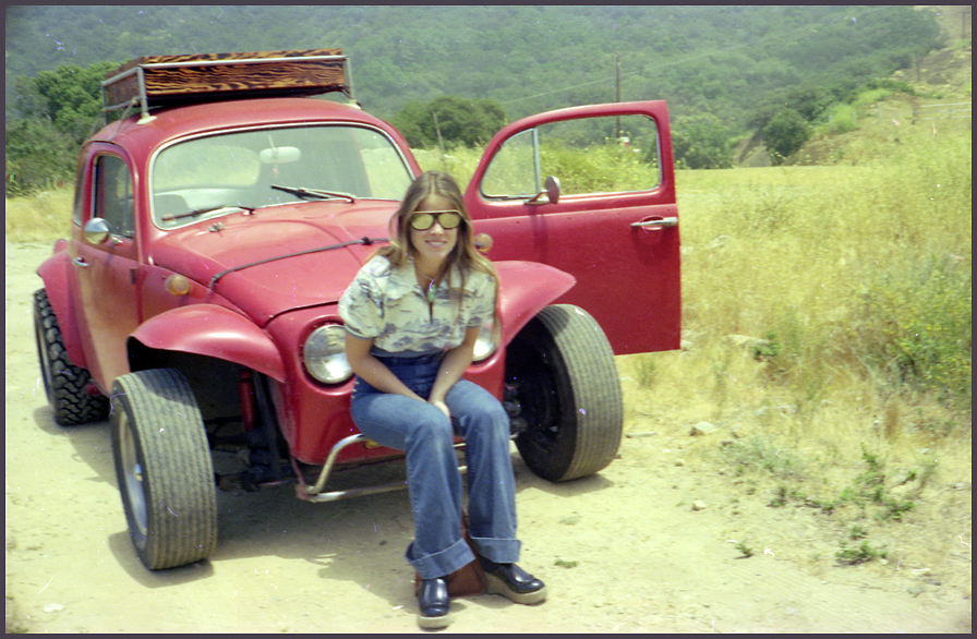 Seventies California Girl w Baja Bug Likes Edgar Winter Joe Walsh and Bad 