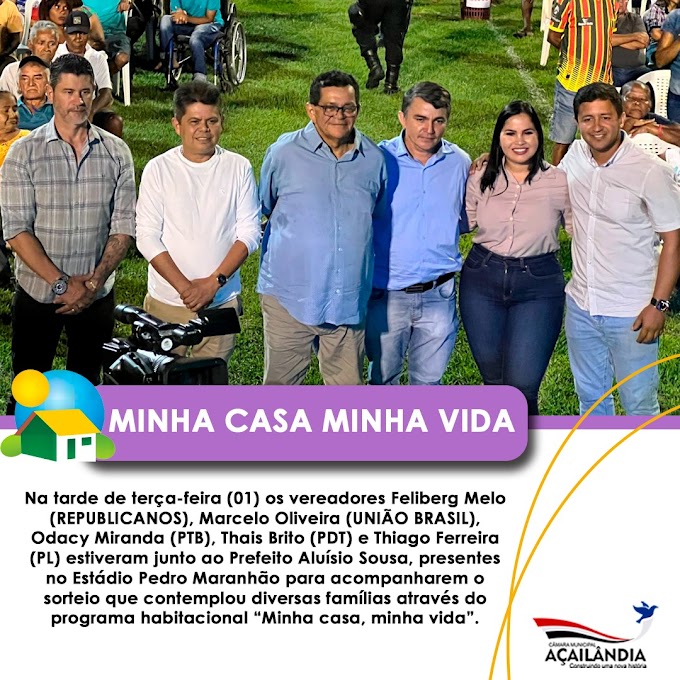 Vereadores prestigiam sorteio do Minha Casa Minha Vida