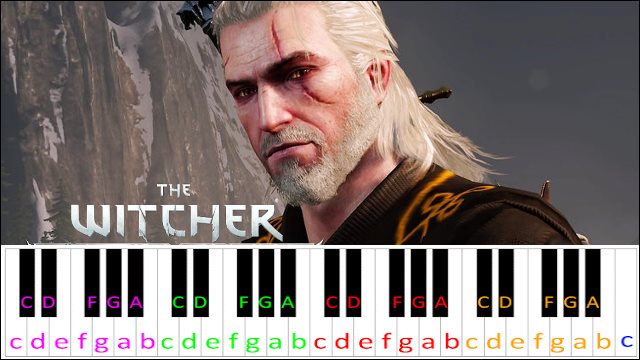Geralt of Rivia (The Witcher 3) Piano / Keyboard Easy Letter Notes for Beginners