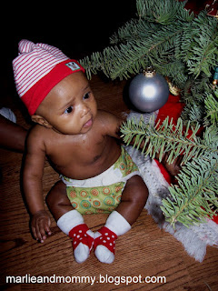 baby Marlie first Christmas tree