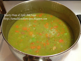 Great use of leftover ham, this ham and split pea soup has added goodness!