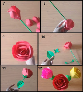 Tutorial Bunga Mawar Kertas Origami Prakarya SD 2