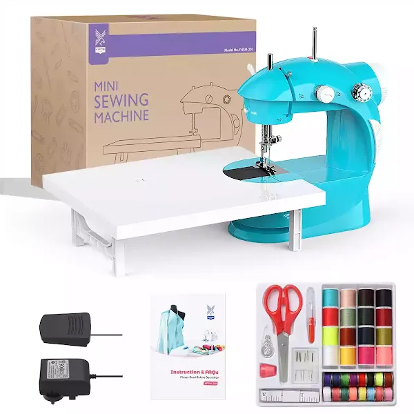 Mini sewing machine with table