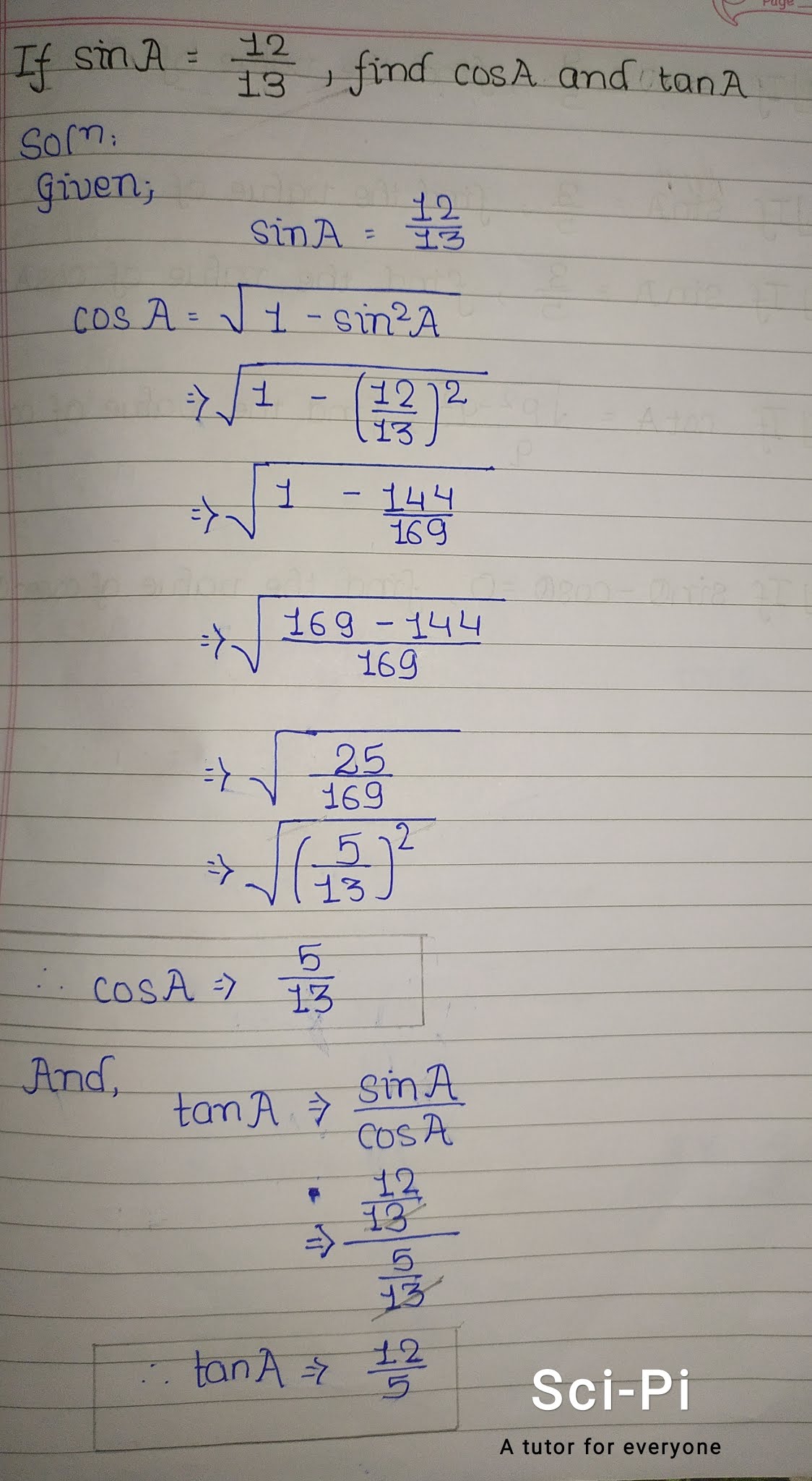 |Trigonometric Values | Sci-Pi