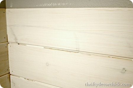 DIY wood planked wall