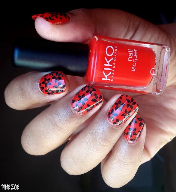 Kiko #236 Orange Red et stamping BPL001