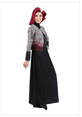 Contoh 20+ Model Baju Batik Muslim Modern Terbaru 2017 
