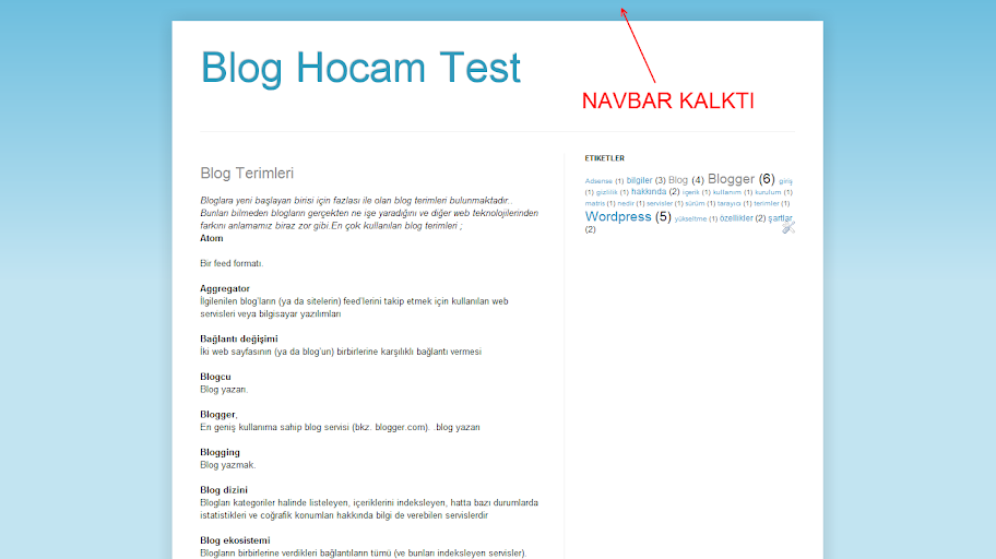 Blogger navbar kaldırma Blogger navbar kaldırma