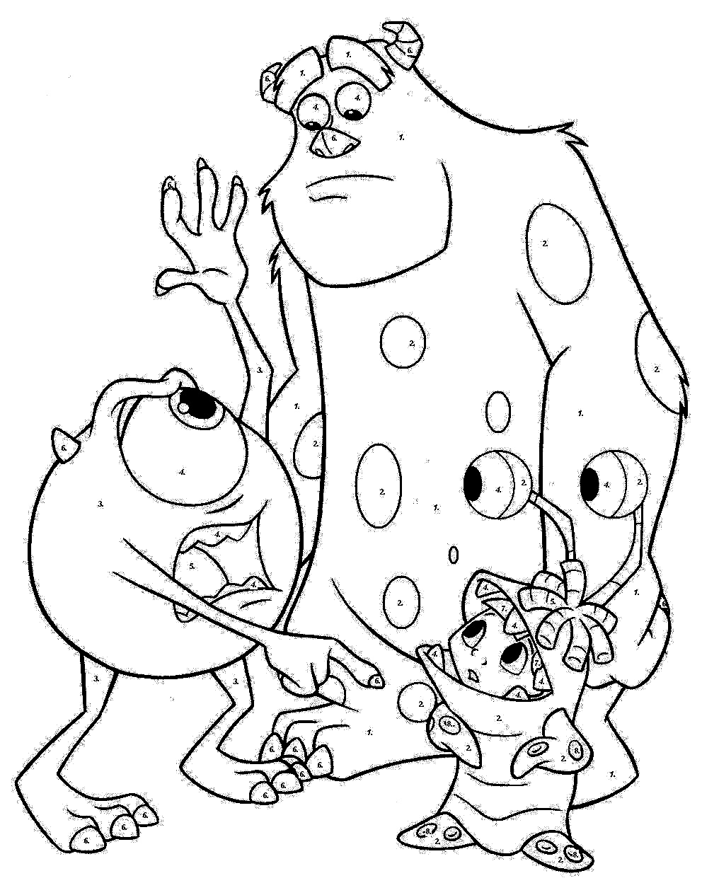 Monsters inc coloring pages are a fun way for kids of all ages to develop creativity, focus, motor skills and color recognition. Disney Coloring Pages Pictures Monsters Inc Coloring Pages