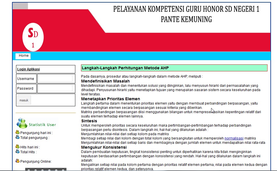 Source Code Website Sistem Penunjang Keputusan Guru dan Pegawai Php Mysql