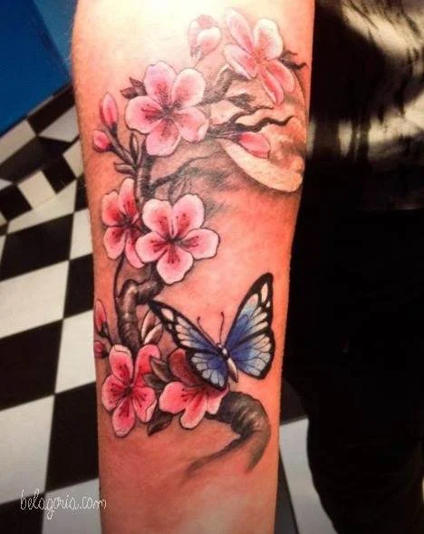 Tatuajes de Cherry Blossom o Tatuaje de Flor del Cerezo