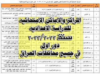 مراكز الامتحان في عموم العراق 2023 للدراسه الاعداديه