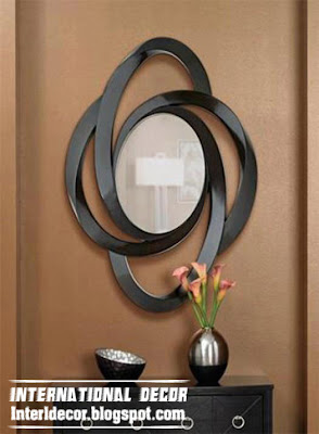 modern mirror frame, modern black mirror frame round