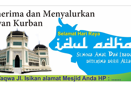 Download Spanduk Menerima dan Menyalurkan Hewan Kurban