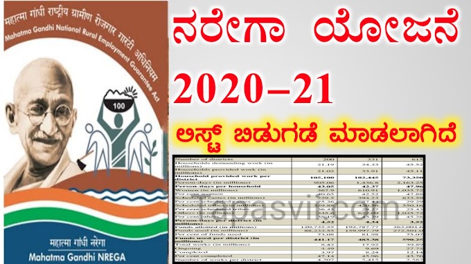 ನರೇಗಾ ಯೋಜನೆ ಪಟ್ಟಿ 2020-21 NERGA Job list 2021