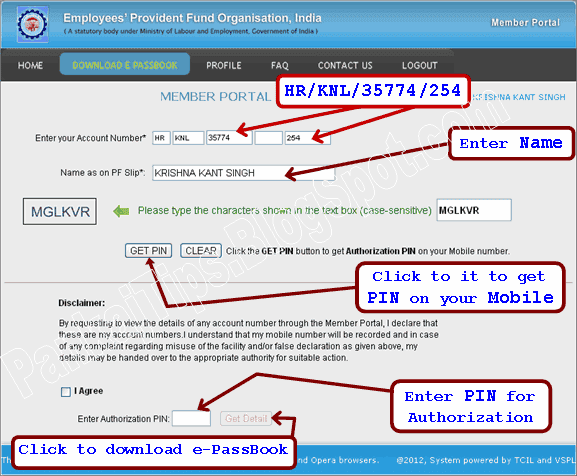 epfo online e-passbook download employee provident fund balance