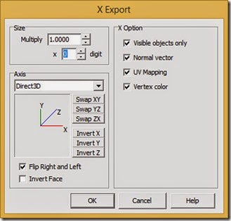 Use these X Export settings