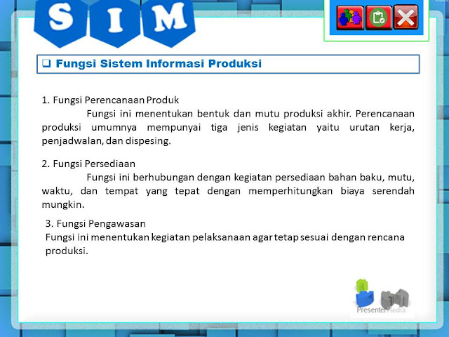 Fungsi sistem informasi produksi