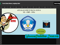 Aplikasi Input Data  Individu Siswa format Excel untuk SD SMP SMA 