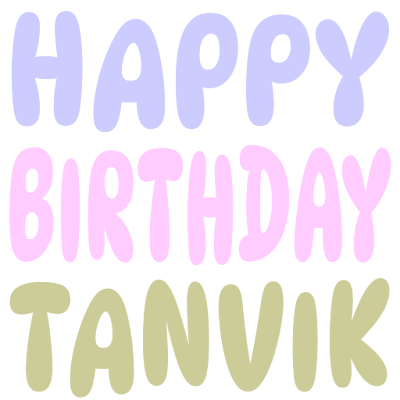 Happy Birthday Tanvik (Sticker)