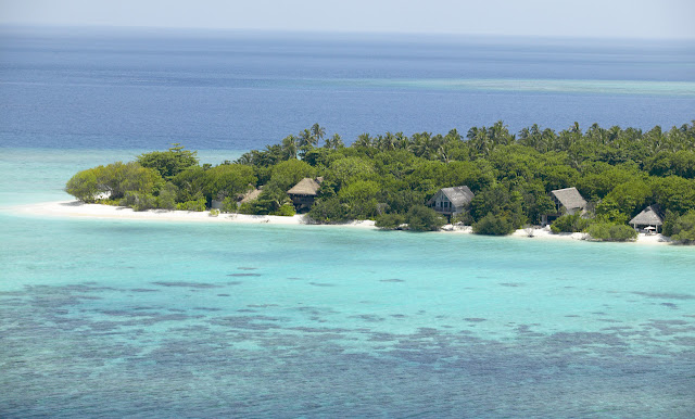 Photo of resort residences on the beach as seen from the air