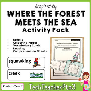 How to use QAR questions to explore a written text using reading comprehension strategies with question and response activities in English language arts. Where the forest meets the sea by Jeannie Baker