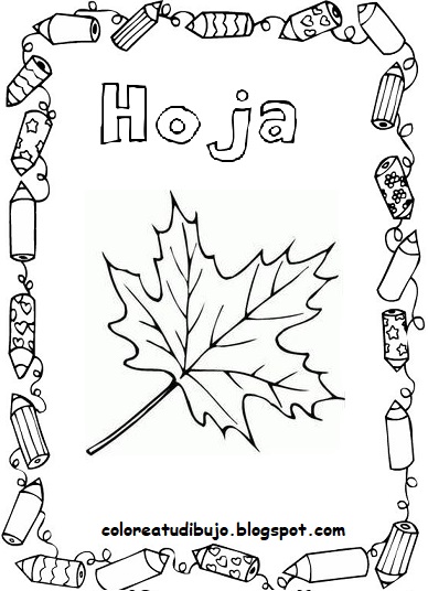 Dibujo de hoja para colorear