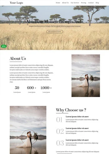 landing page blogspot