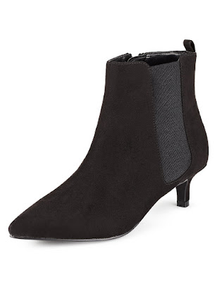 Marks and Spencer Faux Suede Pointed Toe Chelsea Shoe Boot