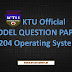 Model Question Paper for Operating Systems CS204