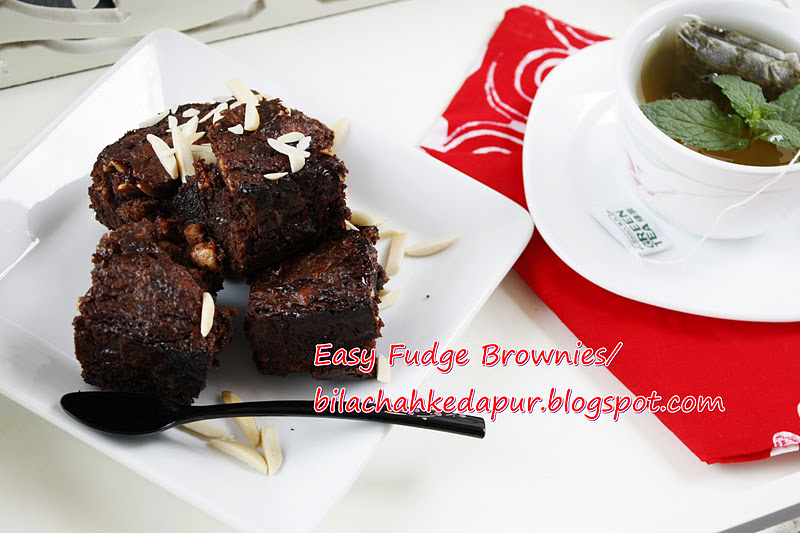 EASY FUDGE BROWNIES  Bila Chah Ke Dapur