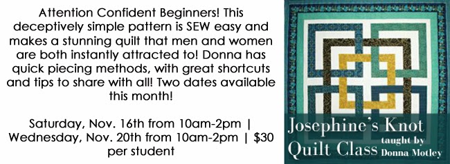 Josephine's Knot Beginner Quilt Class